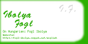 ibolya fogl business card